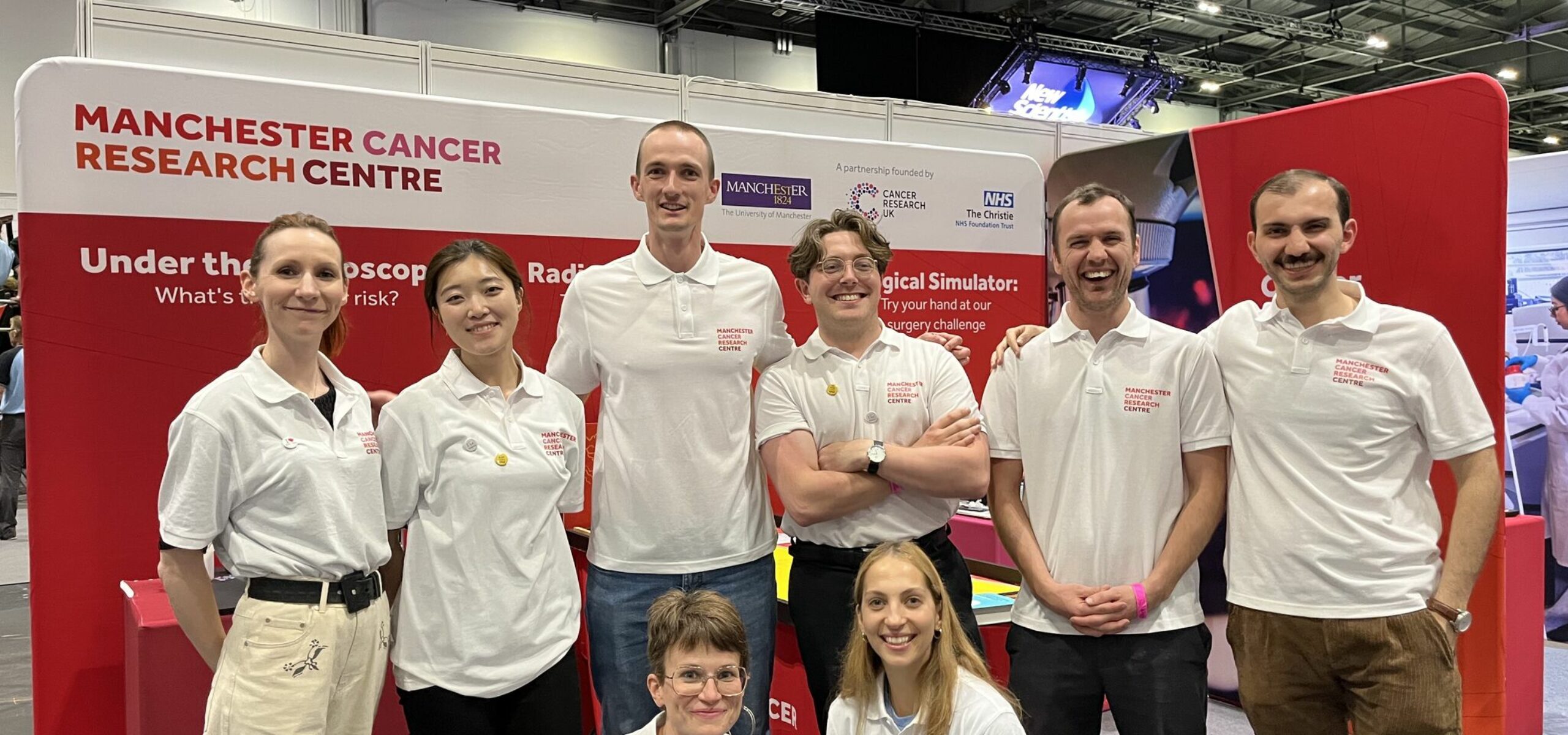 A group photo of the MCRC team at New Scientist Live 2024