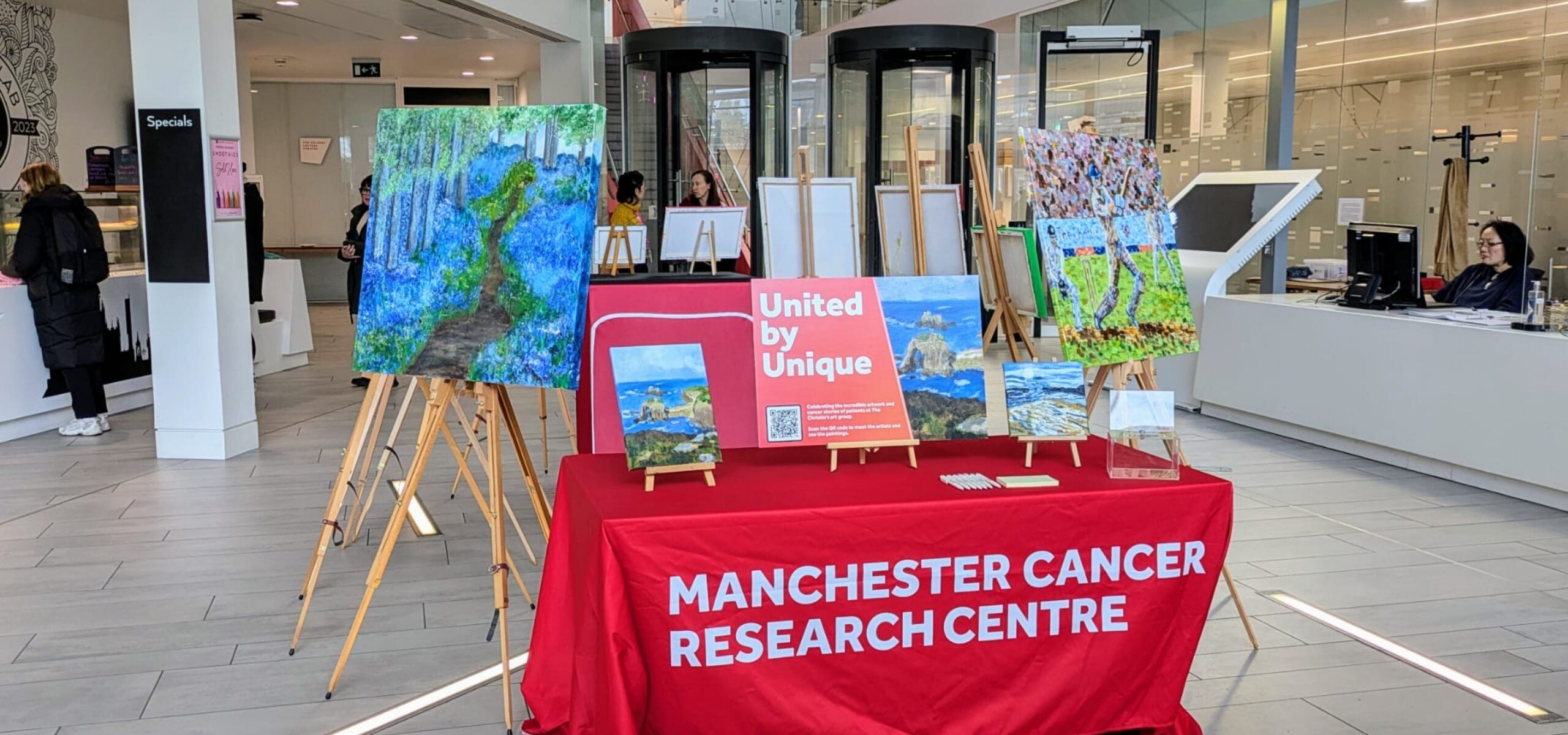 United By Unique exhibition available ion the Oglesby Cancer Research Building.