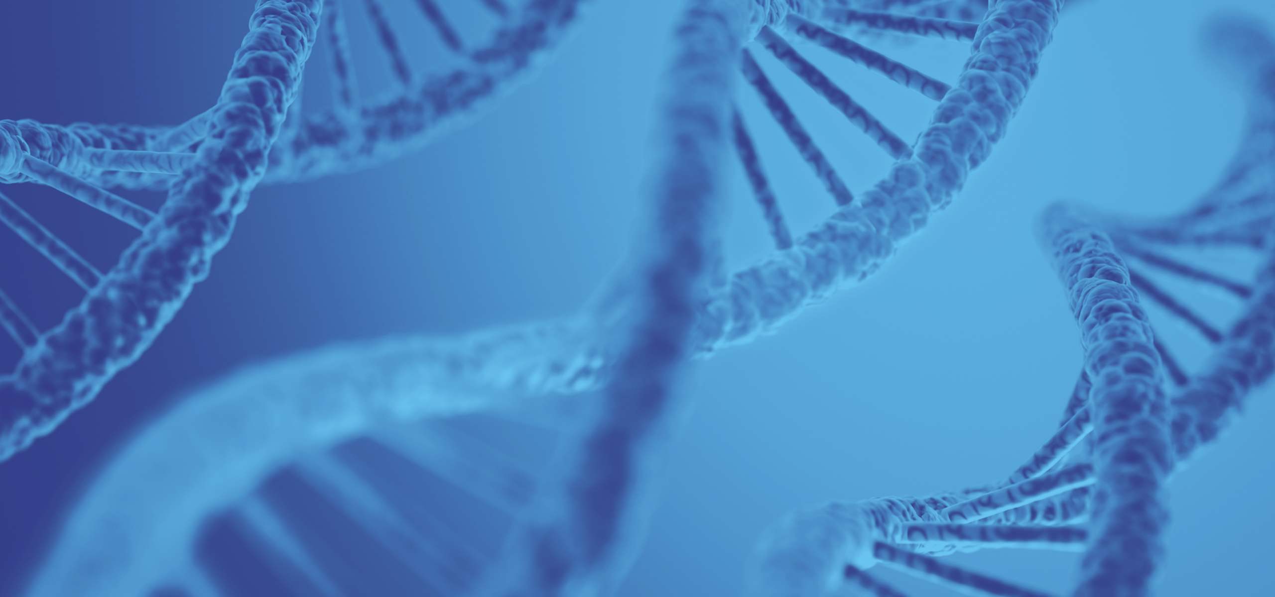 graphic of DNA set against a blue background